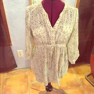 Motherhood Maternity-Large Long sleeve beige top